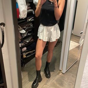 Pale baby blue/almost white flowy shorts